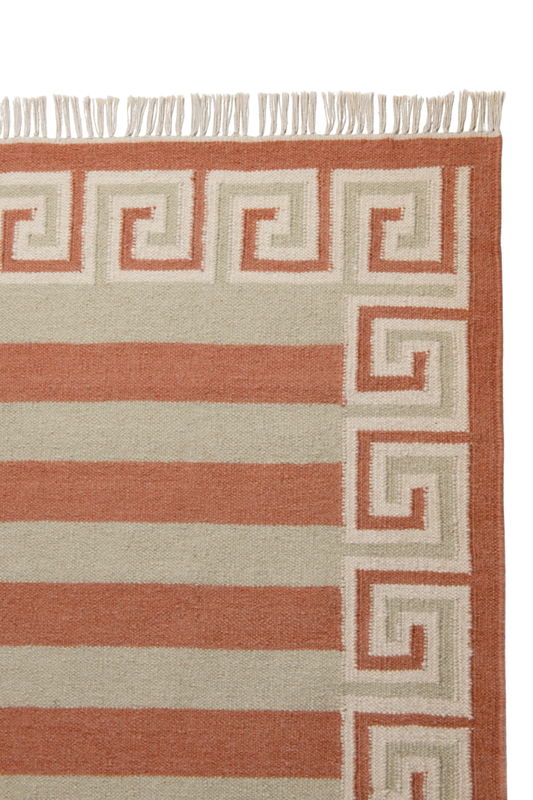 Stripe Rug - Celadon, Topaz and Eggshell