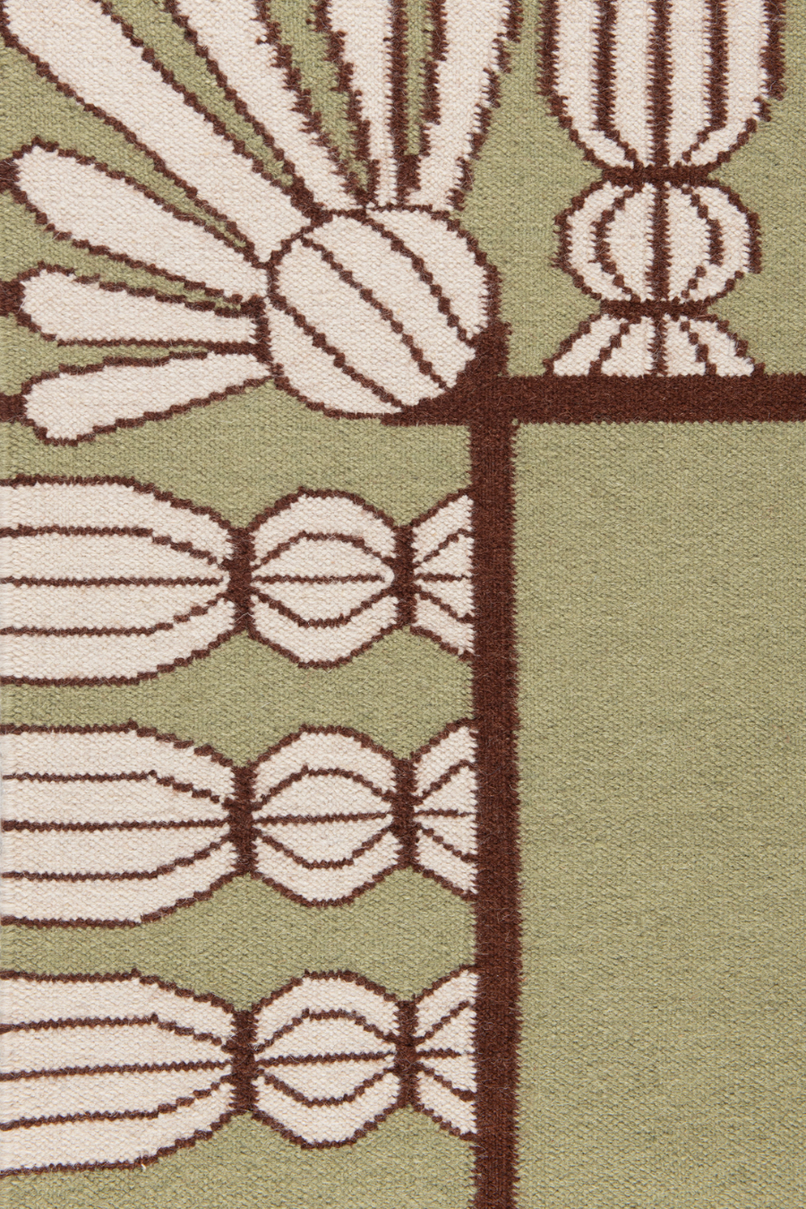 Tassel Rug - Sage, Chocolate and Eggshell