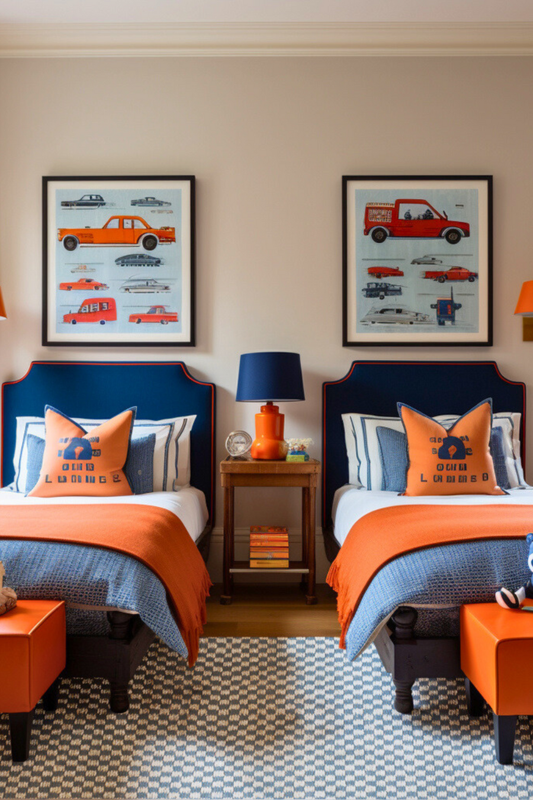 Check Rug - Sky Blue and Sapphire