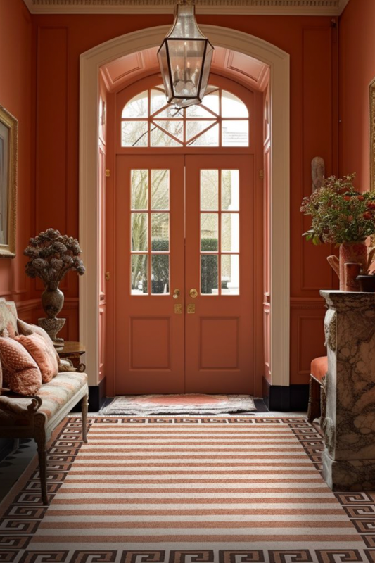 Stripe Rug - Bisque, Topaz and Chocolate