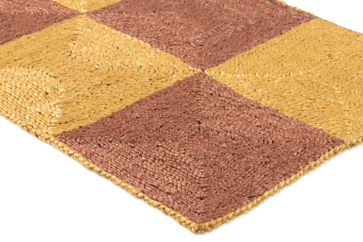 Block Rug - Topaz and Mustard