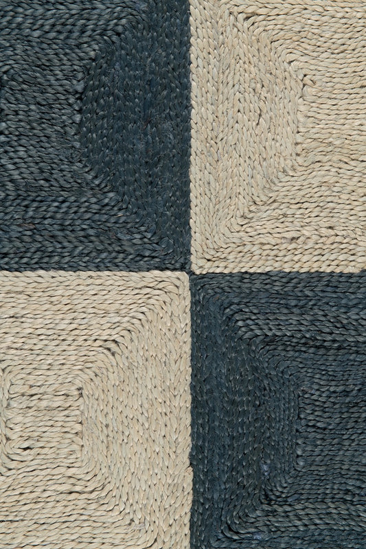 Block Rug - Navy and Sky Blue