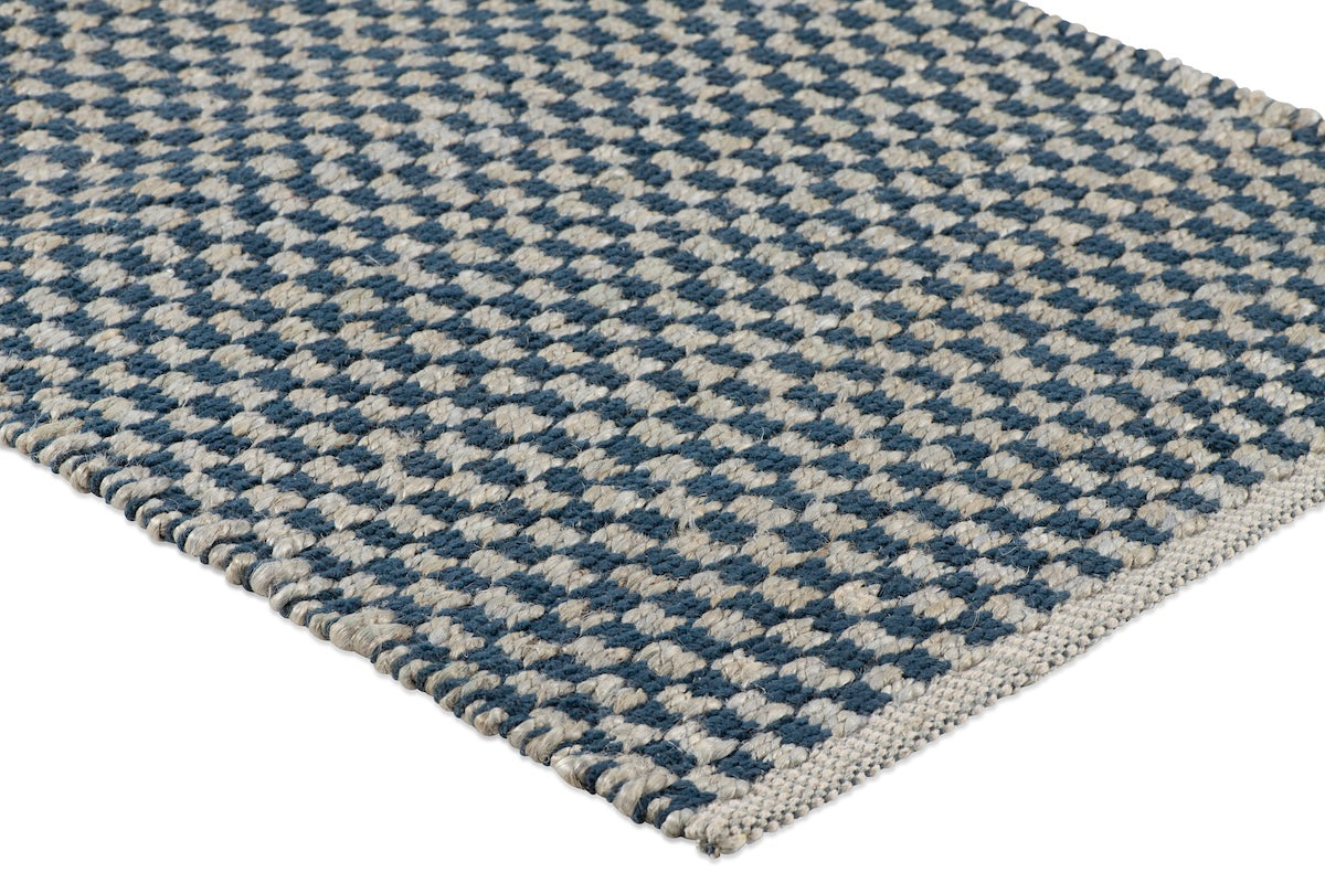 Check Rug - Sky Blue and Sapphire