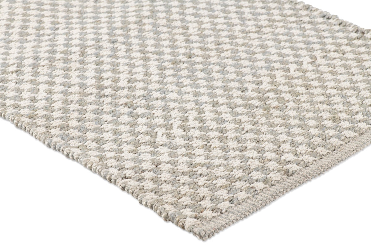 Check Rug - Sky Blue and Eggshell