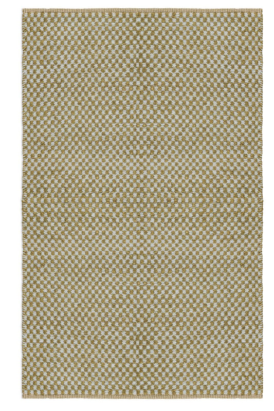 Check Rug Sample - Moss and Pale Blue