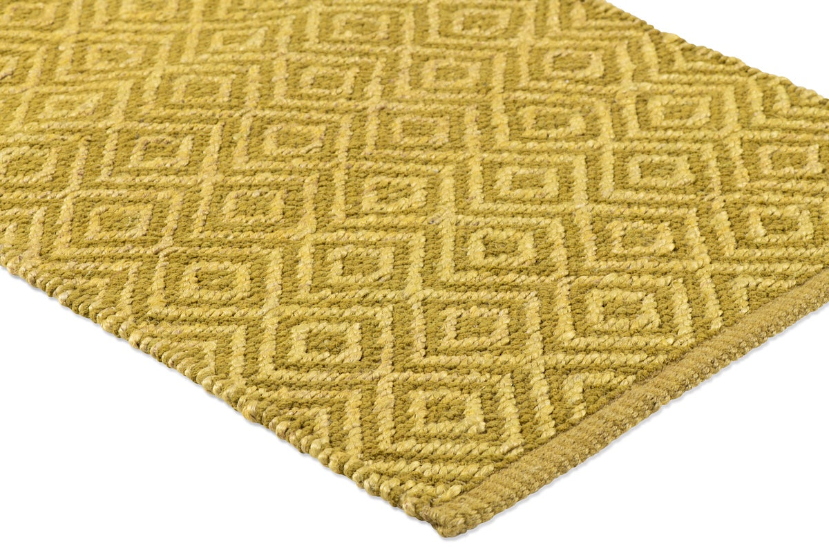 Diamond Rug - Lime and Olive