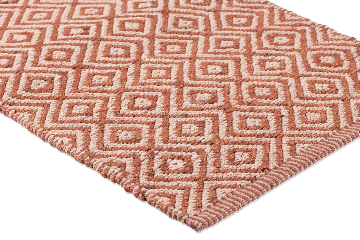 Diamond Rug - Topaz and Bisque