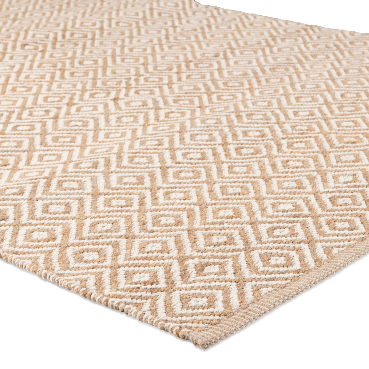 Diamond Rug - Natural and Eggshell