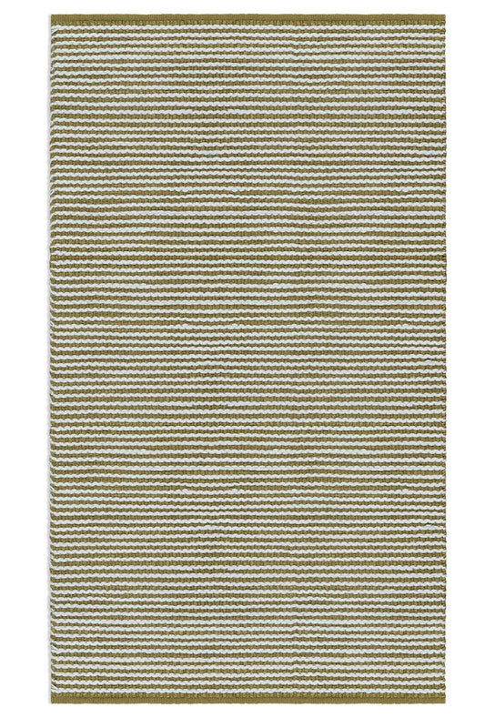 Scallop Stripe Rug Sample - Moss and Pale Blue