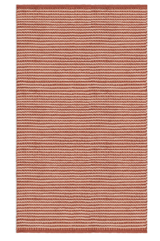 Scallop Stripe Rug Sample - Topaz and Bisque