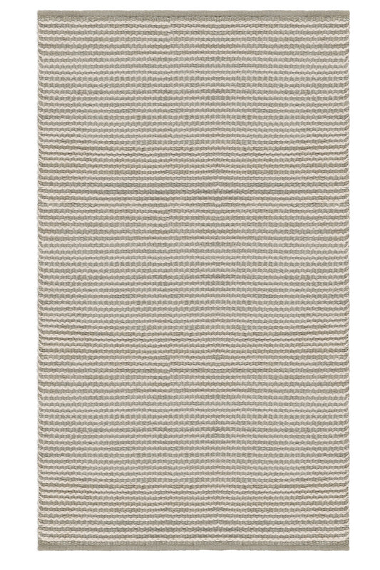 Scallop Stripe Rug Sample - Sky Blue and Eggshell