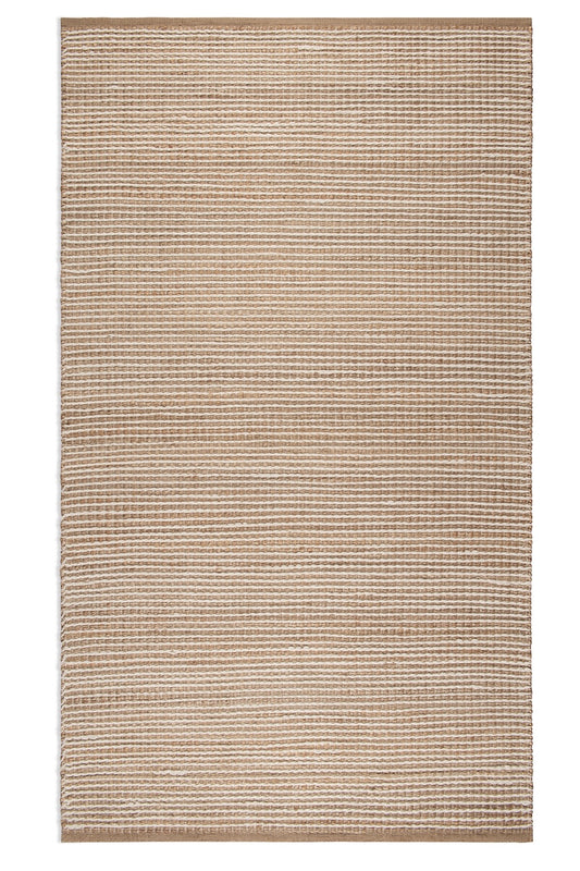 Scallop Stripe Rug Sample - Natural and Eggshell