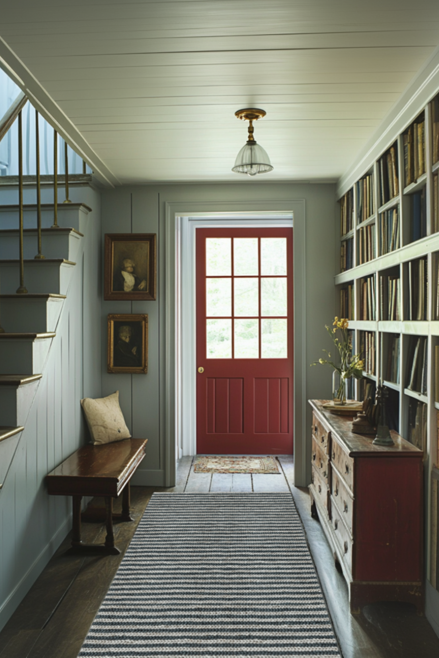 Braid Rug Sample - Navy and Sky Blue