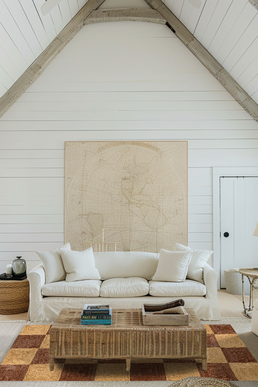 Block Rug Sample - Chocolate and Nutmeg