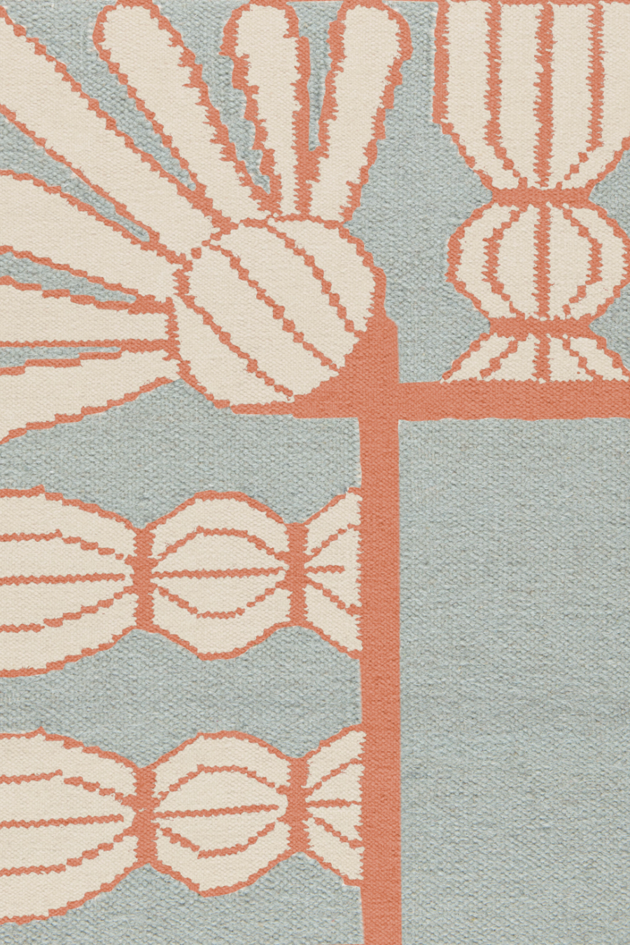 Tassel Rug - Sky Blue, Topaz and Eggshell