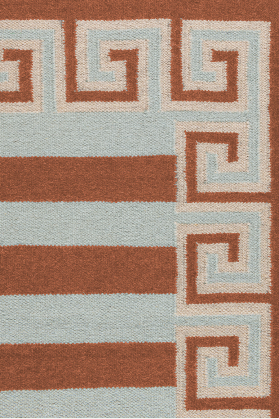 Stripe Rug - Sky Blue, Topaz and Eggshell