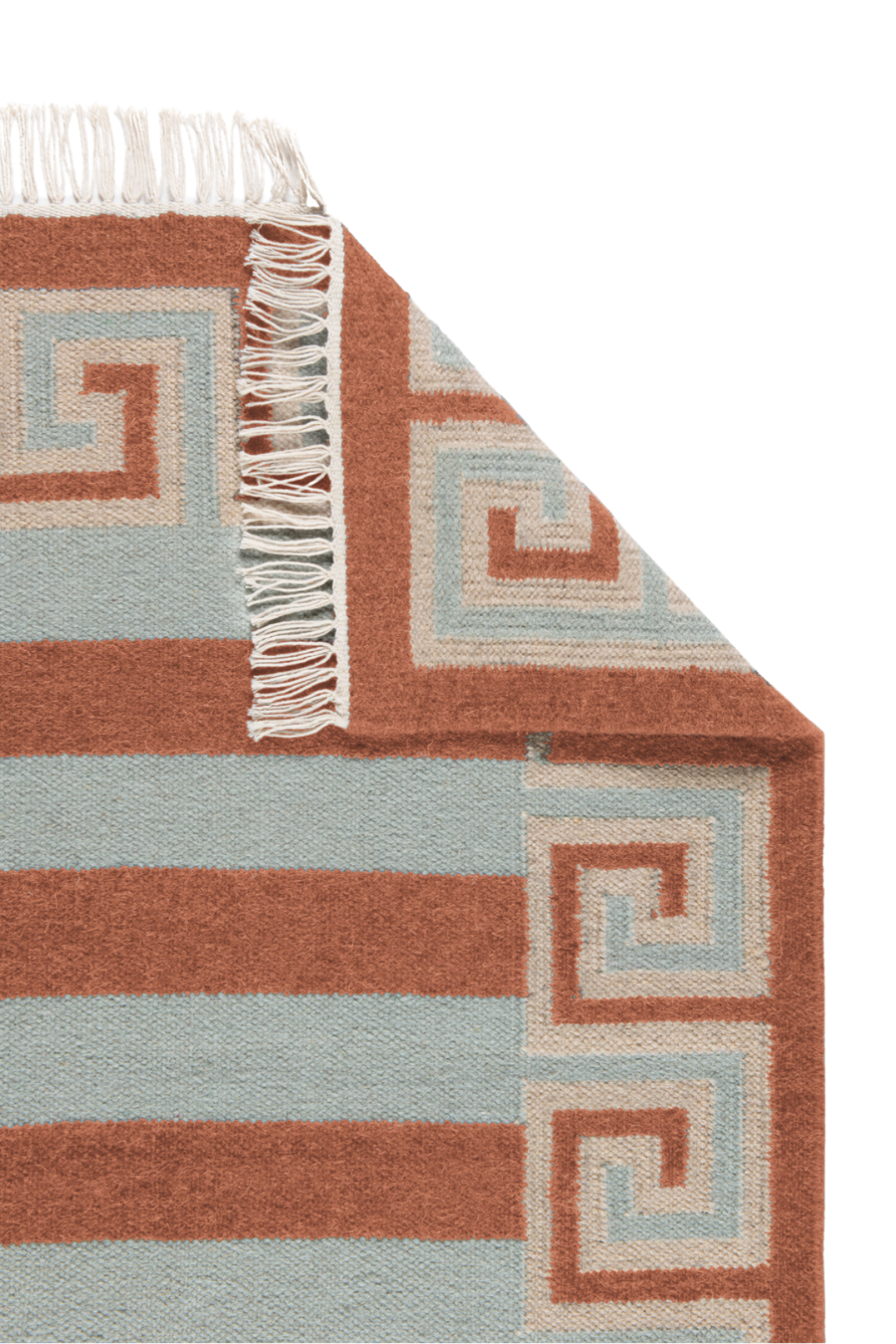 Stripe Rug - Sky Blue, Topaz and Eggshell