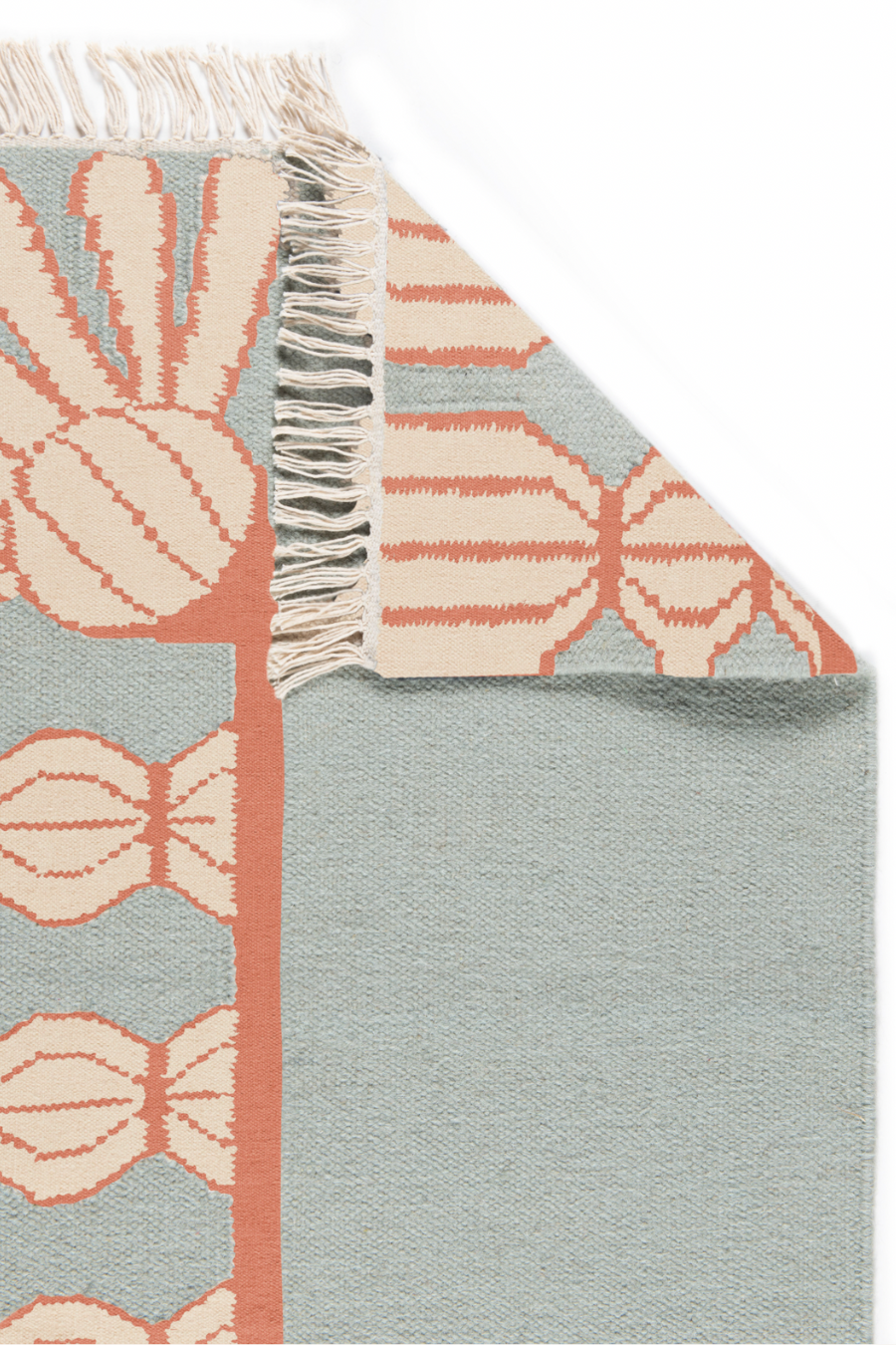 Tassel Rug - Sky Blue, Topaz and Eggshell