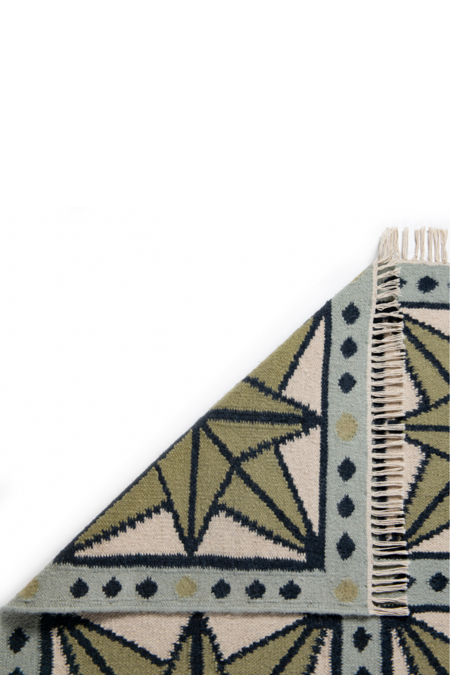 Star Rug - Sage, Navy, Sky Blue and Eggshell