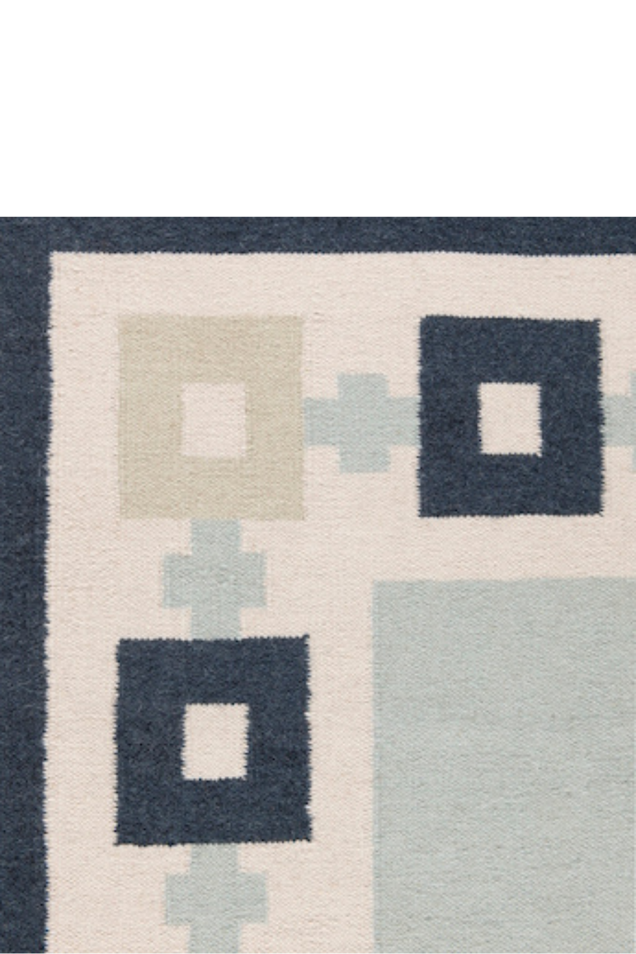 Chain Rug - Sky Blue, Navy, Celadon and Eggshell