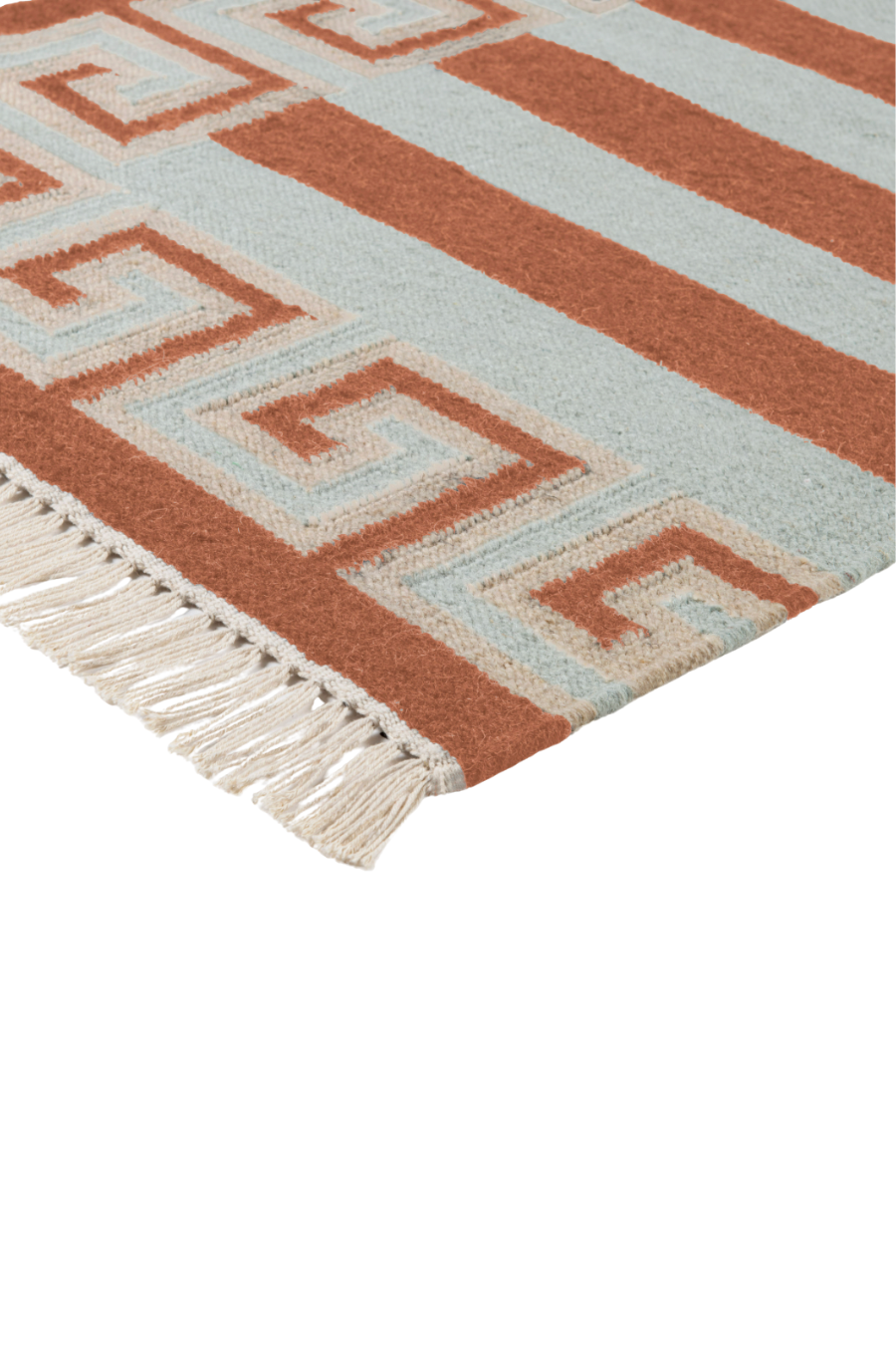 Stripe Rug - Sky Blue, Topaz and Eggshell