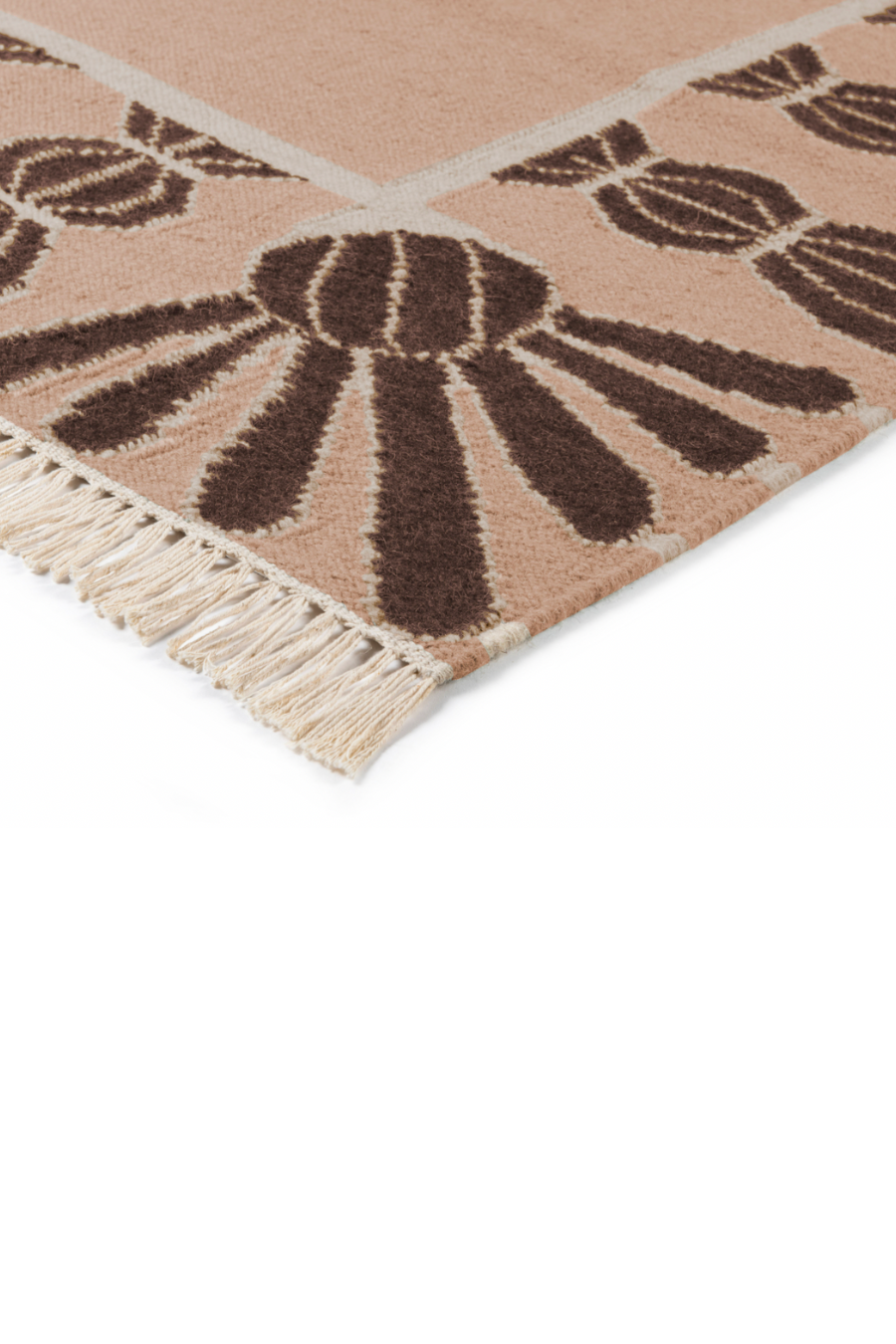 Tassel Rug - Bisque, Chocolate and Eggshell