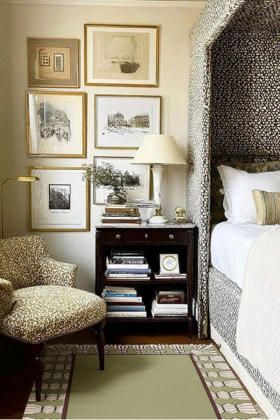 Tassel Rug - Sage, Chocolate and Eggshell