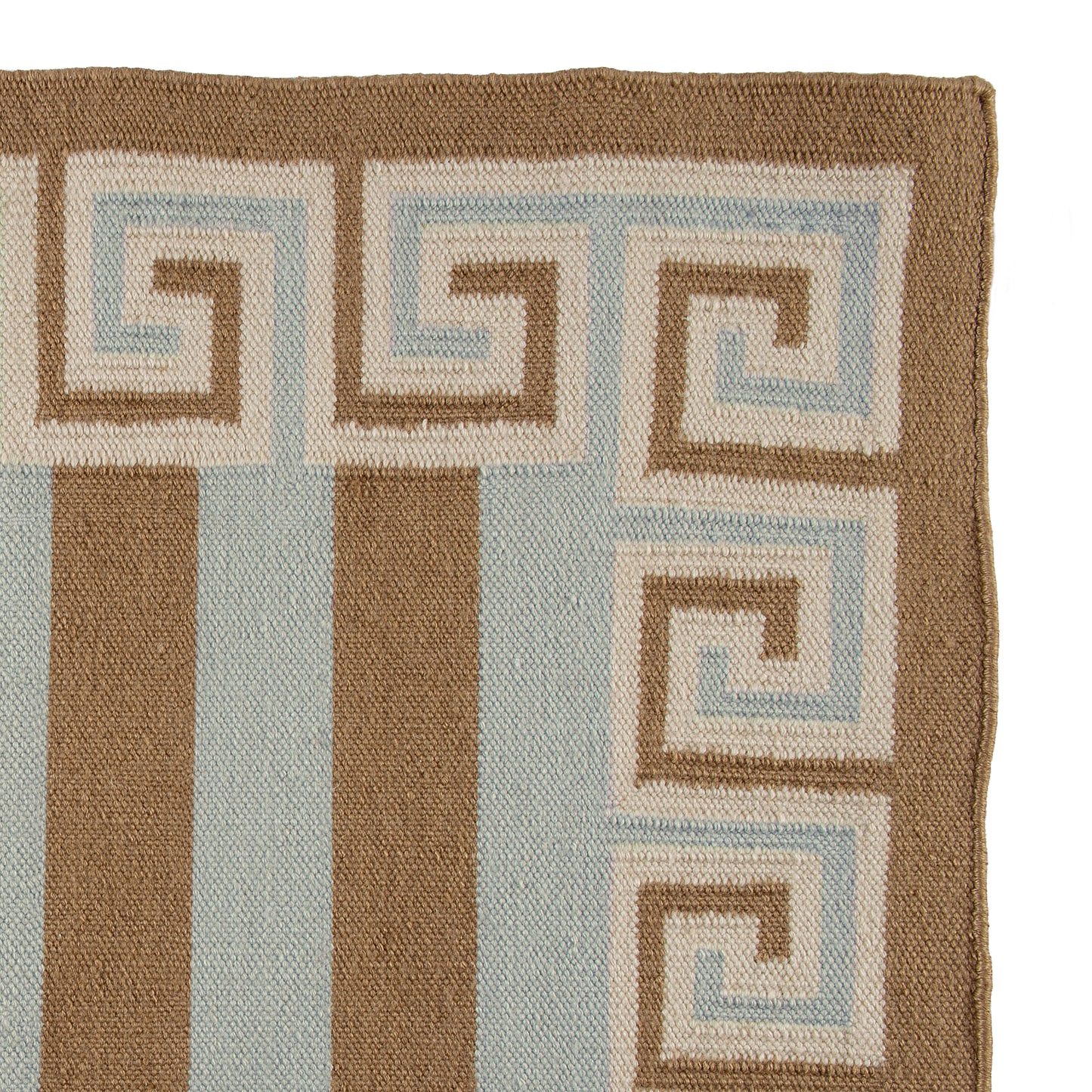 Stripe Performance Indoor/Outdoor Rug in Shingle Row Corner Detail