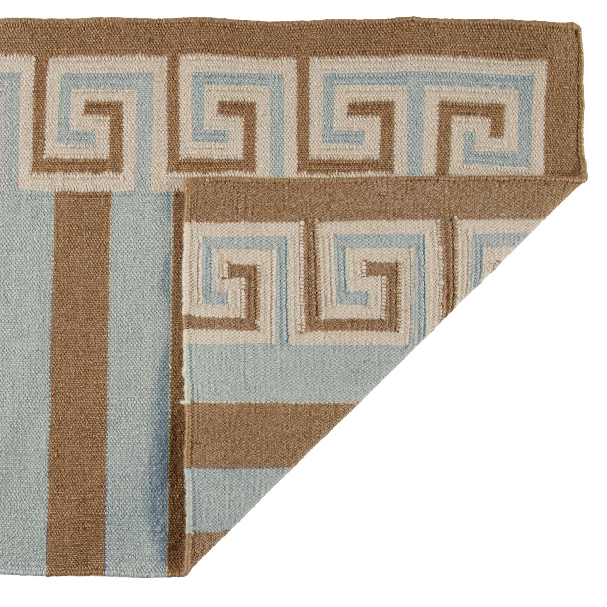 Stripe Performance Indoor/Outdoor Rug in Shingle Row Folded Corner