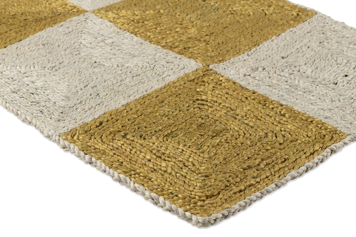 Block Rug - Olive and Sky Bue
