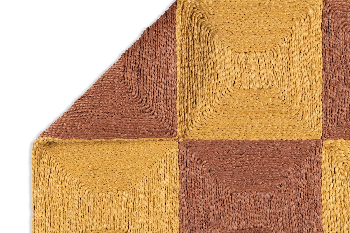 Block Rug - Topaz and Mustard