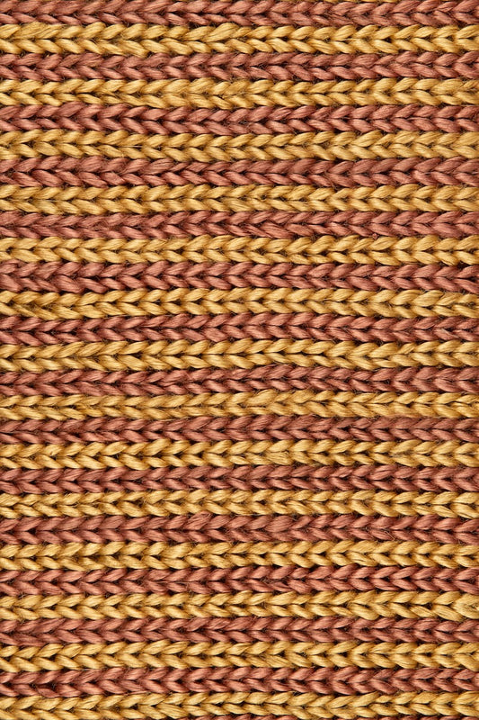 Handwoven jute rug sample in Topaz and Mustard by Part & Parcel Goods