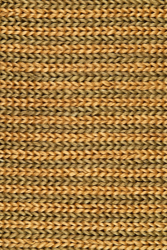 Handwoven jute rug sample in Mustard and Olive by Part & Parcel Goods