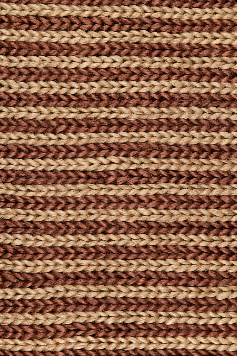 Handwoven jute rug in Chocolate and Natural by Part & Parcel Goods