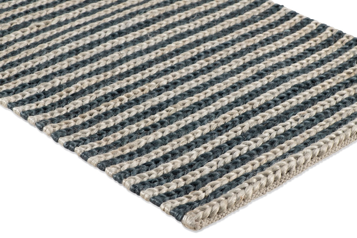 Braid Rug - Navy and Sky Blue
