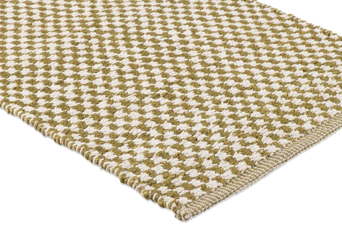 Check Rug - Moss and Eggshell