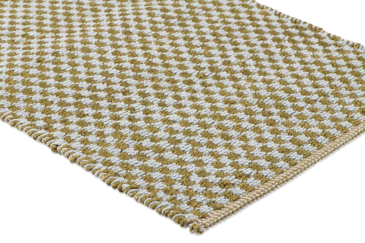 Check Rug - Moss and Pale Blue