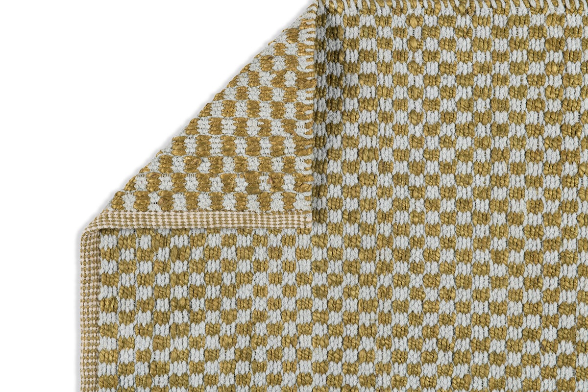 Check Rug - Moss and Pale Blue