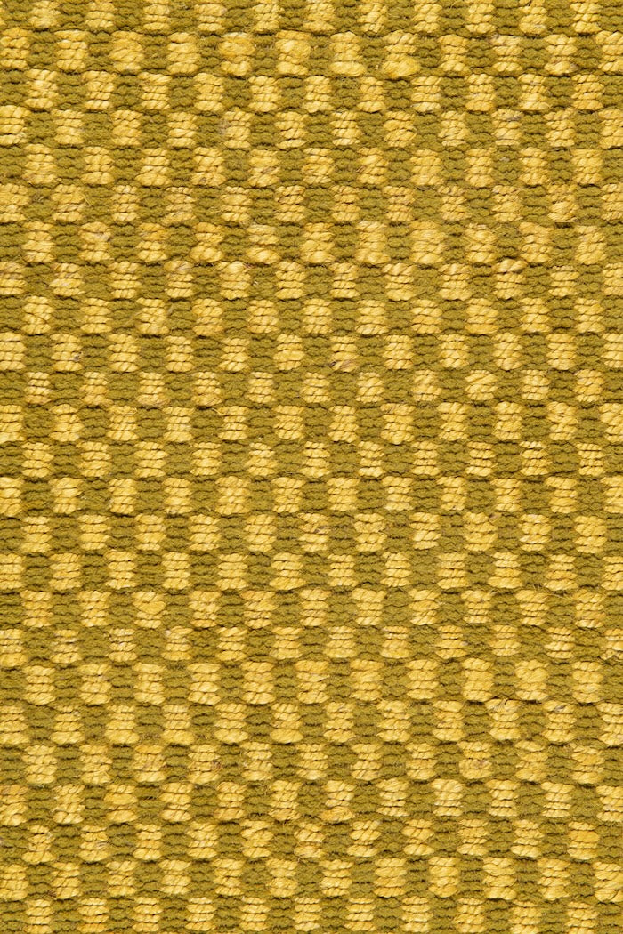 Handwoven hemp and chenille rug in Lime and Olive by Part & Parcel Goods