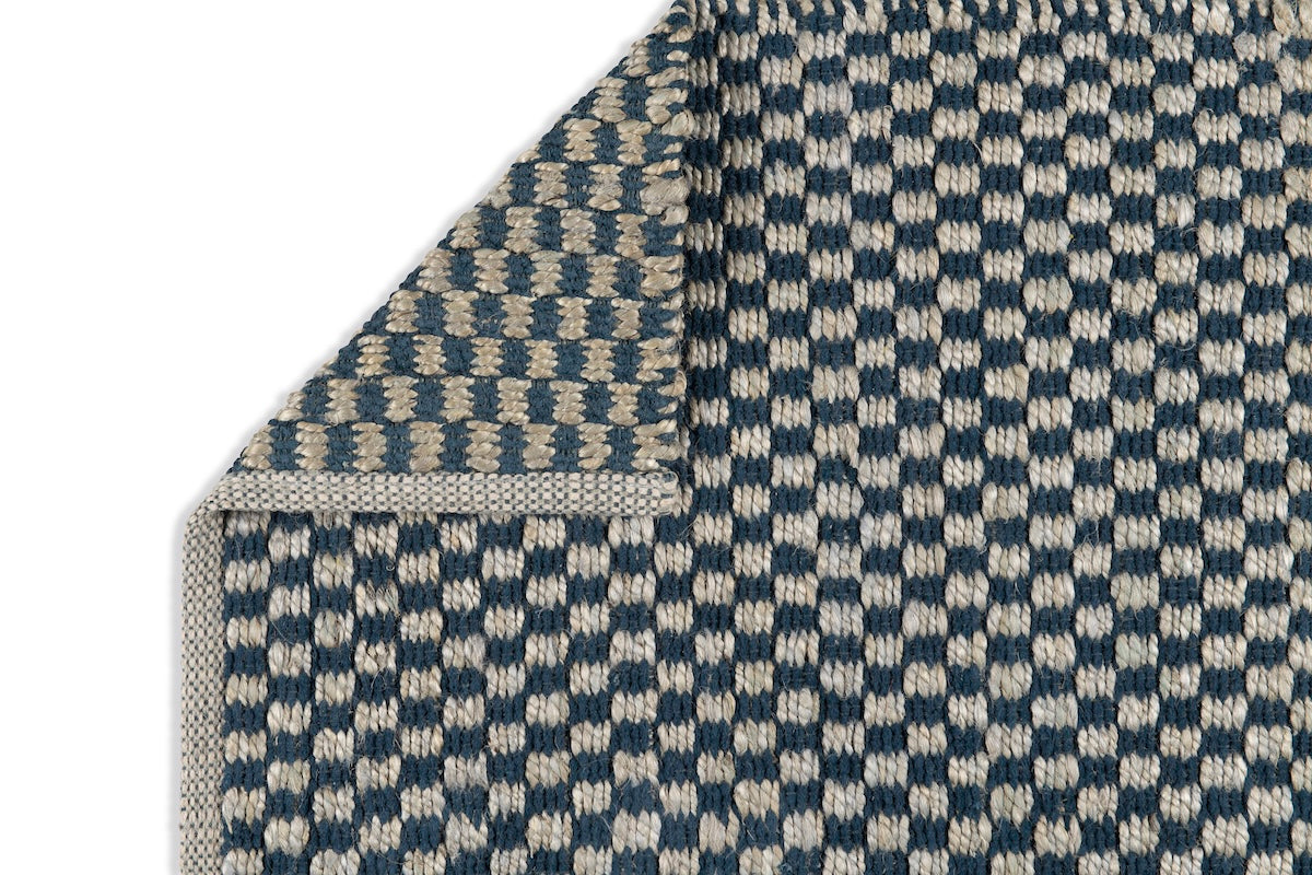 Check Rug - Sky Blue and Sapphire