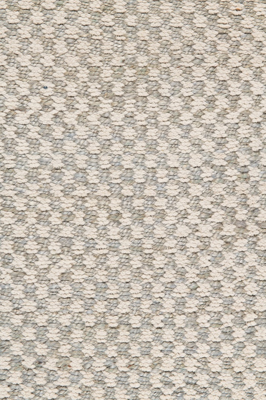 Handwoven hemp and chenille rug in Sky Blue and Eggshell by Part & Parcel Goods