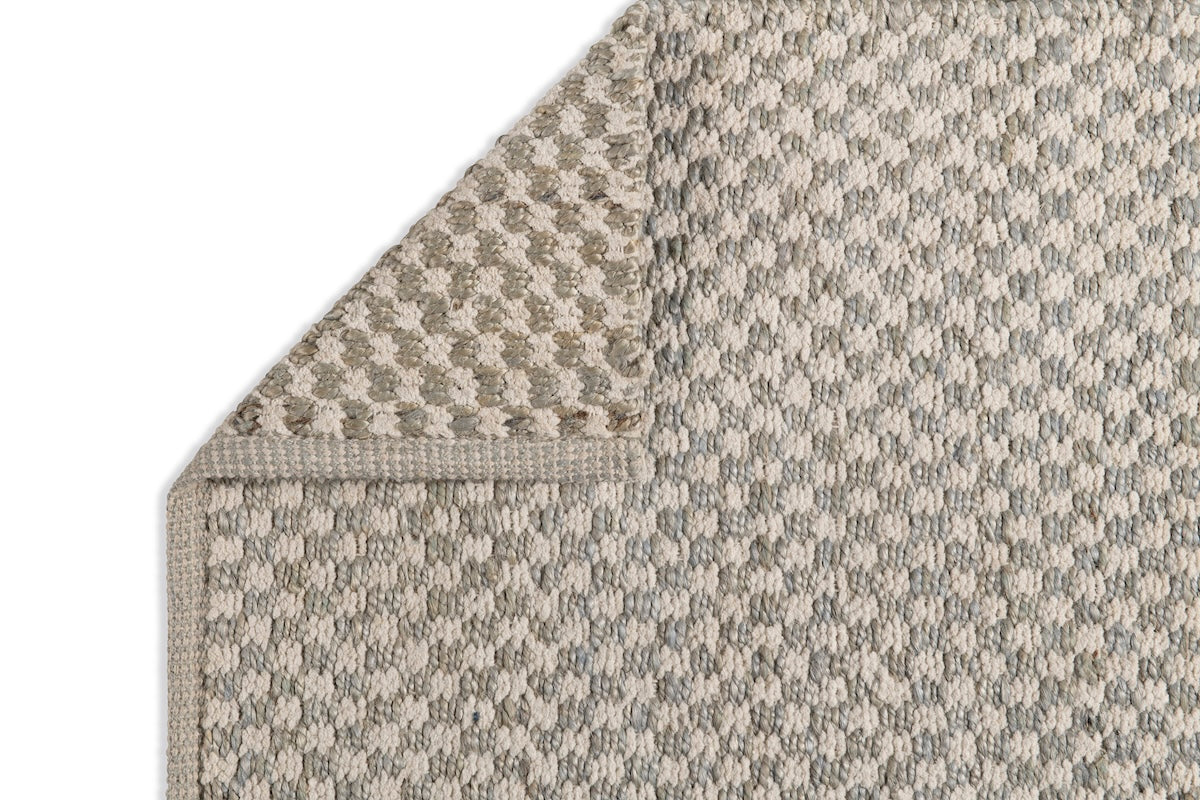 Check Rug - Sky Blue and Eggshell