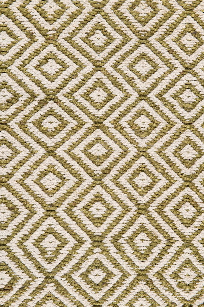 Handwoven hemp and chenille rug in Moss and Eggshell by Part & Parcel Goods