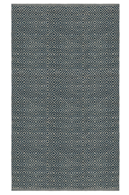 Diamond Rug - Sky Blue and Sapphire