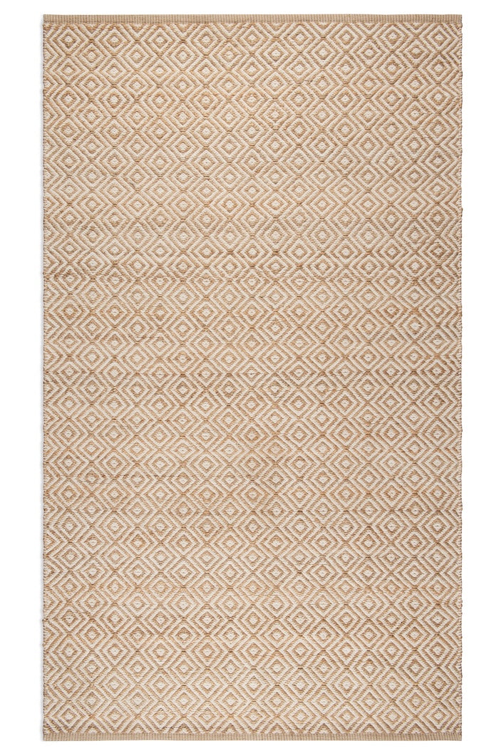 Diamond Rug - Natural and Eggshell