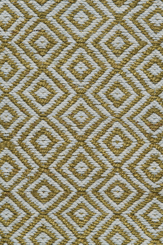 Handwoven hemp and chenille rug in Moss and Pale Blue by Part & Parcel Goods
