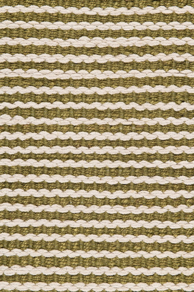 Handwoven hemp and chenille rug in Moss and Eggshell by Part & Parcel Goods