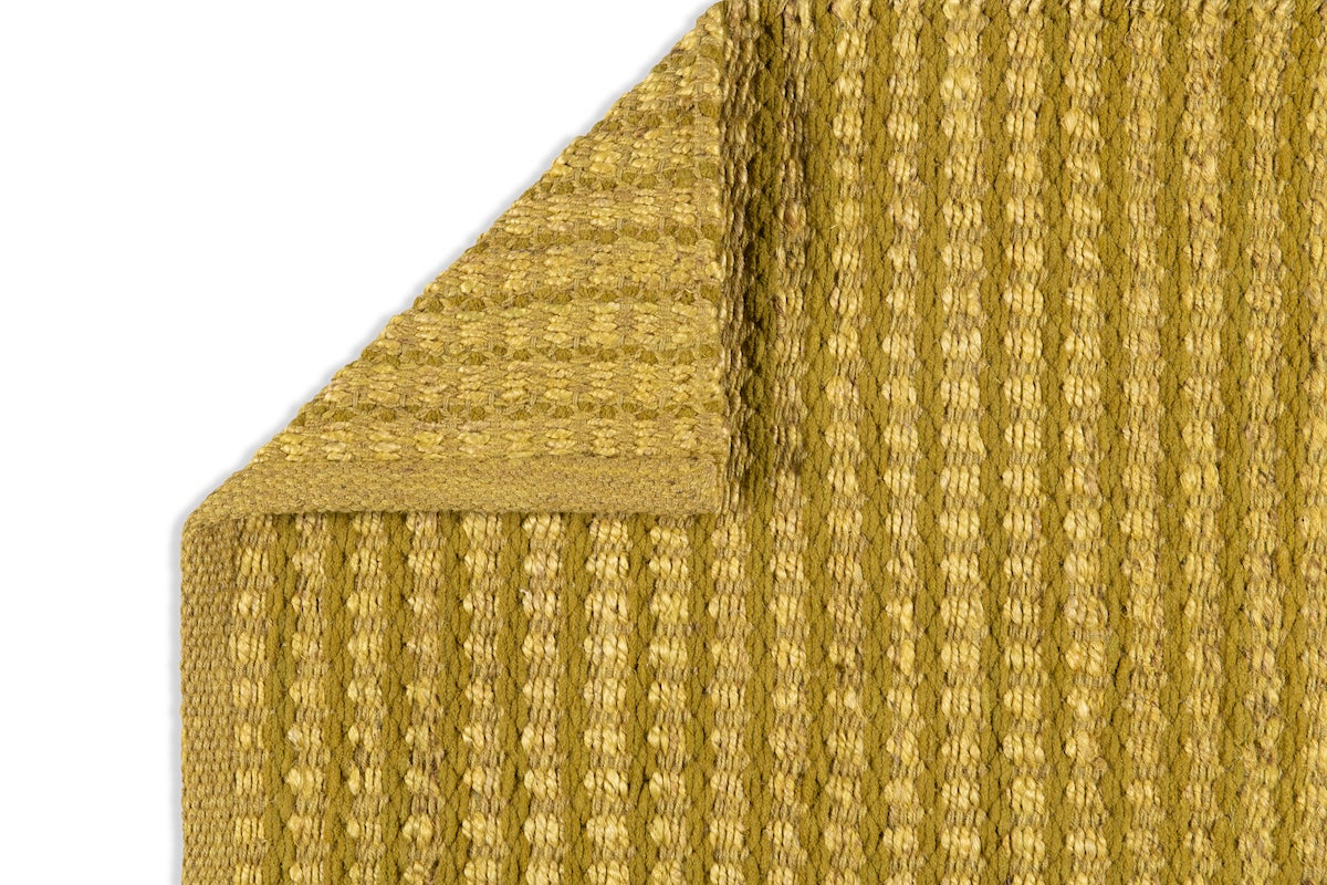 Scallop Stripe Rug - Lime and Olive