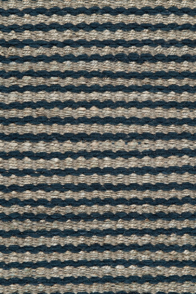 Handwoven hemp and chenille rug in Sky Blue and Sapphire by Part & Parcel Goods