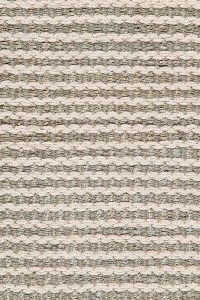 Handwoven hemp and chenille rug in Sky Blue and Eggshell by Part & Parcel Goods